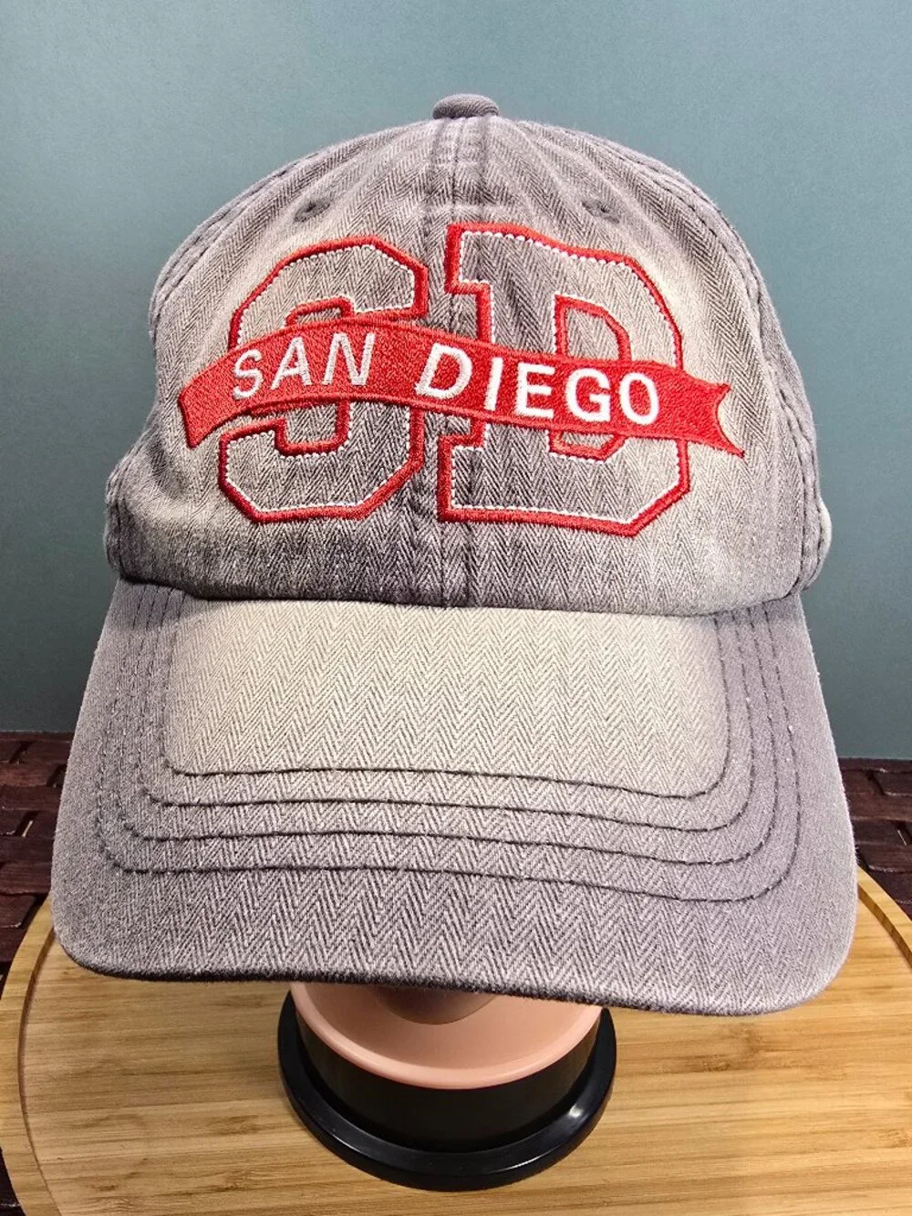 Strand Headwear San Diego SD Adjustable Baseball Cap Men's Gray